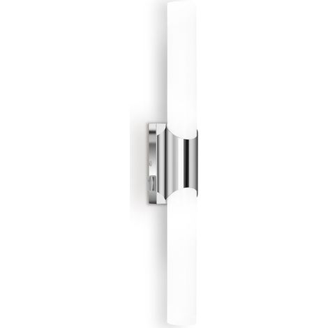 Briloner LED Badleuchte 47 x 6,5 x 6,8 cm 11W 1300lm 4000K Neutralweiß IP44 Schalter Chrom - Spiegelleuchte Badezimmer (1/5)