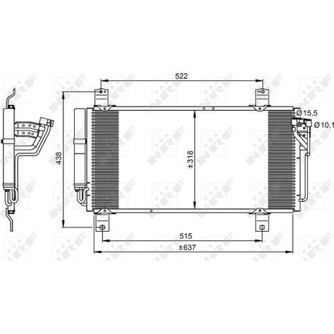 Condenseur, climatisation NRF 35949 MAZDA GS1D61480C GS1D61480D GSYD6148ZA