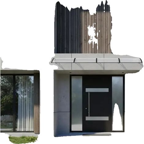 Marquesina de entrada, policarbonato duradero, diseño resistente a la intemperie, 400 x 100 cm (1/2)