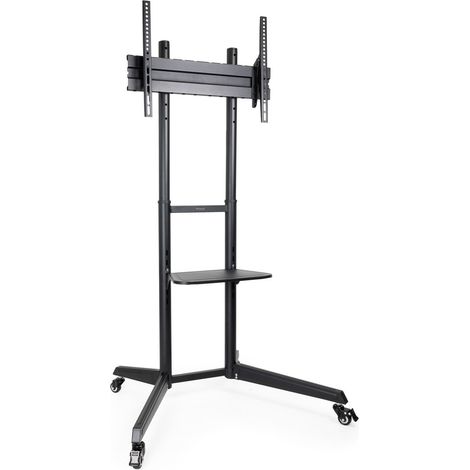 TooQ RAMSÉS Floor Stand de mit Rollen für Bildschirme 37"- 70", Schwarz (1/5)