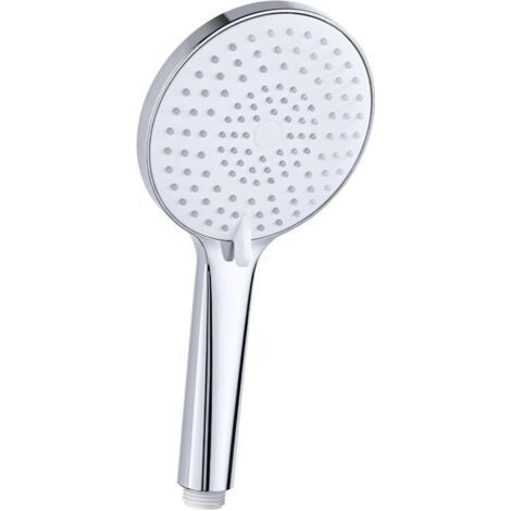High Pressure Shower Head - Hand Shower with 3 Spray Modes, Round Shower Head (Φ120mm), High Pressure Shower Head, Water Saving Shower Head, Chrome (1/5)