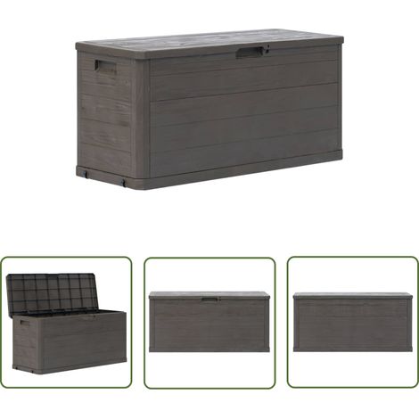 The Living Store Boîte de rangement de jardin 280 L Marron - Boîte De Rangement Jardin - Coffre De Jardin - Rangement Extérieur - Meuble De Jardin - Stockage Jardin (1/5)