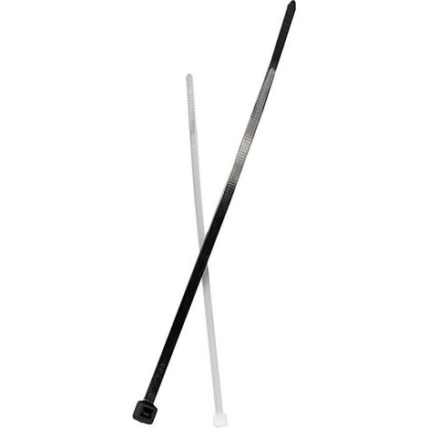 Serre-câble 200 mm 3.60 mm Noir stabilisé aux UV 100 pc(s)