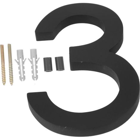 Türnummer aus Edelstahl klassisches 3D Schwebe Design für