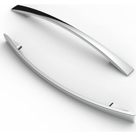 Maniglie per mobili FURNIWARE, set da 5 pezzi - Interasse fori 160 mm - Per armadi, cucine e cassetti - Cromate (1/5)