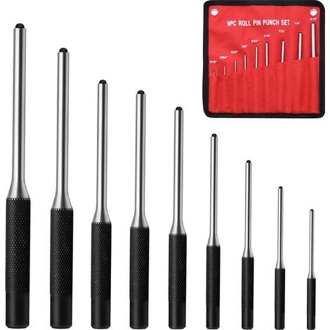 9 teiliges Set Lochwerkzeug Set für Leder Locher Set (1,5 bis 8 mm) mit Aufbewahrungstasche für Autoreparaturen, Uhrenreparaturen, Schmuckherstel (1/5)