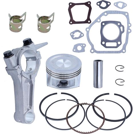 Jeu complet de joints de moteur avec segment de piston et bielle 68MM pour Honda GX160 5,5 HP moteur à essence 4 temps Générateur Pièces de rechange 13101-ZF7-010 13101-ZH8-010 (1/5)