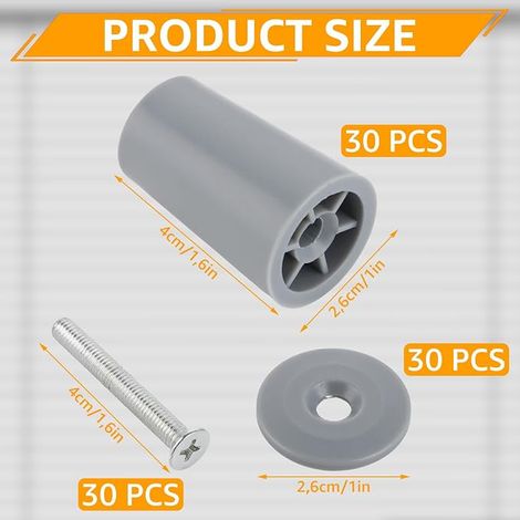 butées pour volet roulant Gris 40 mm (1/4)