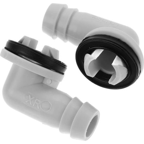 HOXILEELEO - 2 Pièces Raccord Tuyau Drainage Climatiseur Coudé Fuite Résistant Uv pour Évacuation Condensats Extérieure (1/5)