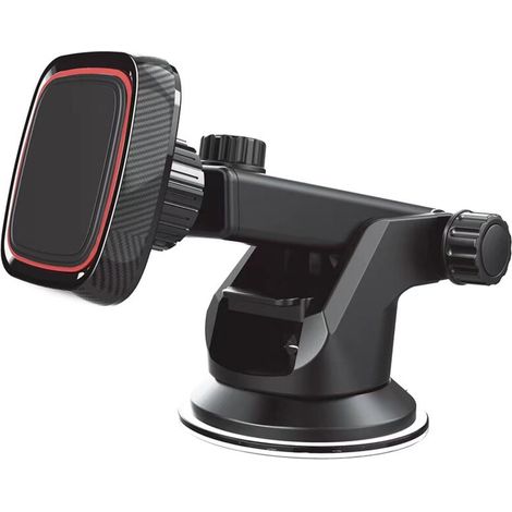 Supporto magnetico per telefono da auto, montaggio su cruscotto/parabrezza, supporto per telefono da auto con braccio telescopico regolabile, adatto a tutti i telefoni