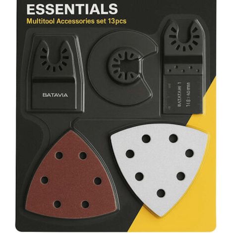 BATAVIA Kit d’accessoires multitool - (13 pièces) - lames, grattoir et abrasifs