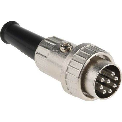 Connecteur DIN RS PRO, 8 contacts, Mâle, Montage sur câble ( Prix pour 1 )