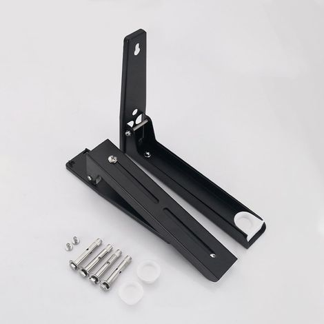 Étagère Pliable pour Micro-Ondes en Acier Inoxydable, 2 pièces, étagère de Rangement Murale rétractable, Support Universel pour Micro-Ondes avec Bras Extensibles (1/5)