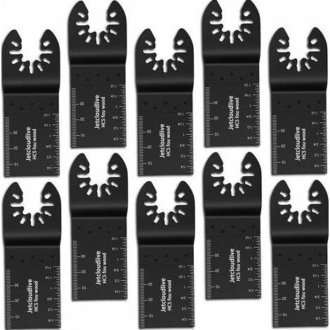 10 pcs 34mm Lame Oscillante Outils en Acier au Carbone à Usages Multiples DIY pour Scier Couper Racler Façonner Polir et Enlever le Coulis (10PCS) (1/5)