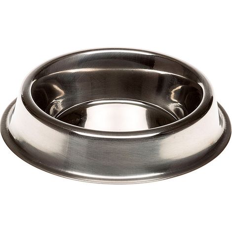 Ferplast SUPERNOVA Ciotola in acciaio inox con bordo inferiore sollevato. 6 misure. Variante 30 - Misure: Ø 14.5 x h 3.4 cm - 0.2 L -