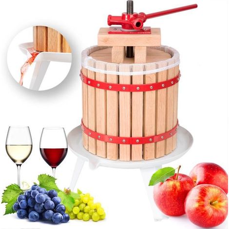 Presse - Fruits Manuel En Bois De Hêtre à vis. Capacité : 6 Litres (1/5)