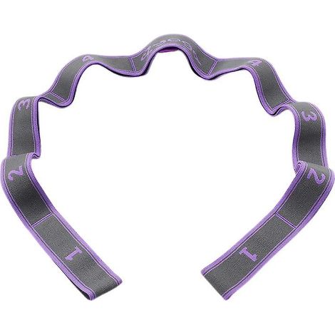 Bande élastique de yoga, bande de fitness, bande de résistance, bande élastique numérique (neuf grilles - violet)