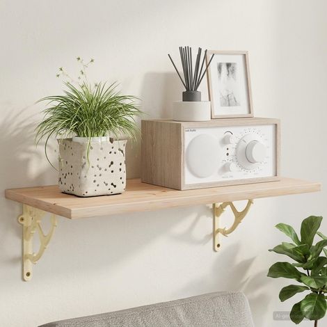 vidaXL Soportes para estanterías de pared 12 uds. Blanco antiguo (1/5)