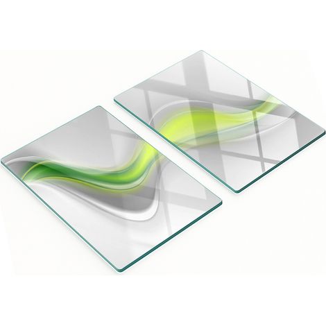 Taglieri e vassoi decorativi in vetro, motivo astratto a onde, 2x40x52 cm (1/5)