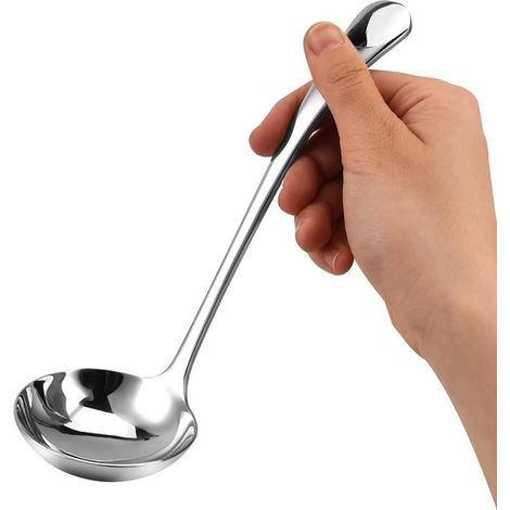 Cucharón para salsa de 7,9 pulgadas,cucharón pequeño de acero inoxidable 18/10,cucharón para salsa plateado (1/5)