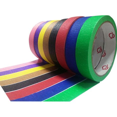 6 Pièces Ruban Adhésif en Papier Texturé Coloré (1/5)
