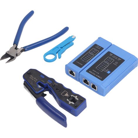 RJ45-Crimpwerkzeug-Set für 8P8C-Modularstecker, Abisolierzange, Multifunktions-Crimpwerkzeug für Cat5e-, Cat6- und Cat6a-Kabel (1/5)
