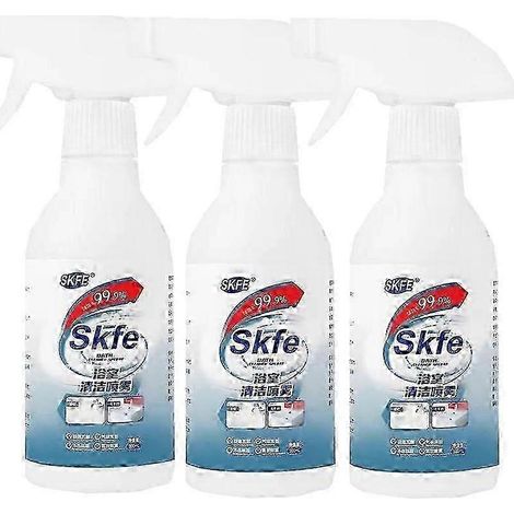 Spray nettoyant puissant pour salle de bain - Élimine les taches tenaces et le calcaire - Format : 3 pièces (1/4)