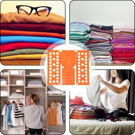 Kleiderfaltbrett, Wäschefalter, Kinder- und Erwachsenen-Kleiderfalter, Wäschefaltbrett für T-Shirts, Hemden, Hosen, Pullover, Jeans, Handtücher, platzsparende Falthilfe (1/5)