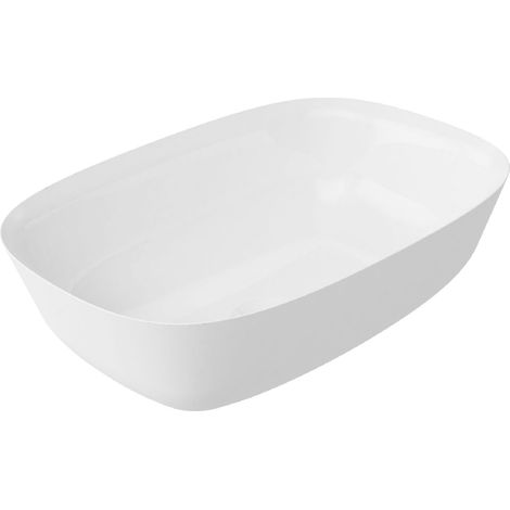 Signature Mineral Sit-On Countertop Basin 460mm Wide - 0 Tap Hole (1/4)