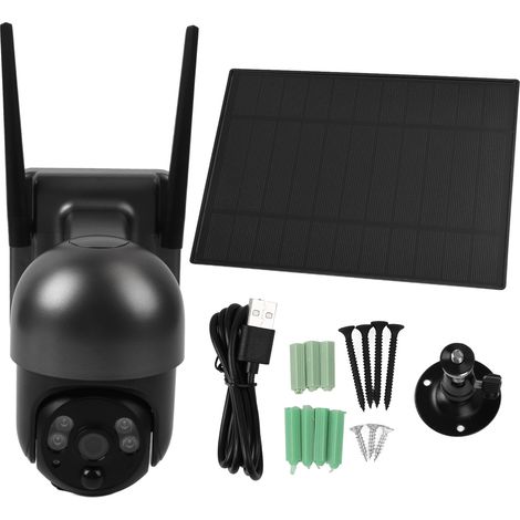 Caméra de sécurité solaire 4G LTE HD, enregistrement en boucle, stockage cloud, caméra WiFi pour maison (1/5)