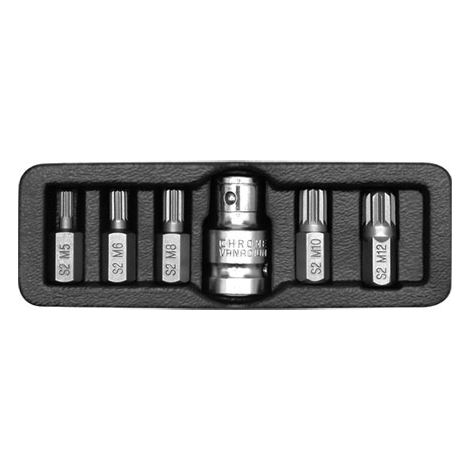 Yato, modelo YT-0414, Juego de destornilladores bits/spline 6pcs, ideal para trabajos de precisión, herramienta duradera y resistente, perfecta para reparaciones y mantenimiento