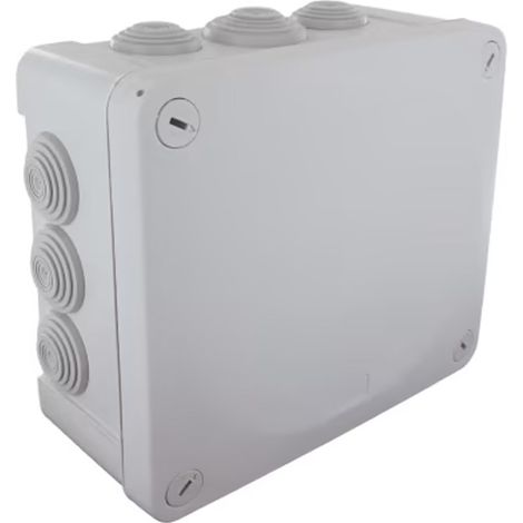 Boîte de dérivation étanche 175 x 150 x 80 mm – Indice de protection IP55 – Résistance aux chocs IK07 – Entrées pour tubes de 20/25 mm – BLM (1/3)