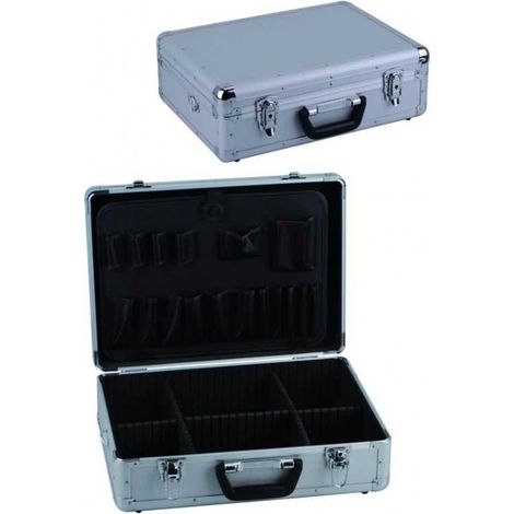 Maletín de electricista Vigor aluminio mediano redondo 42x31x12,5