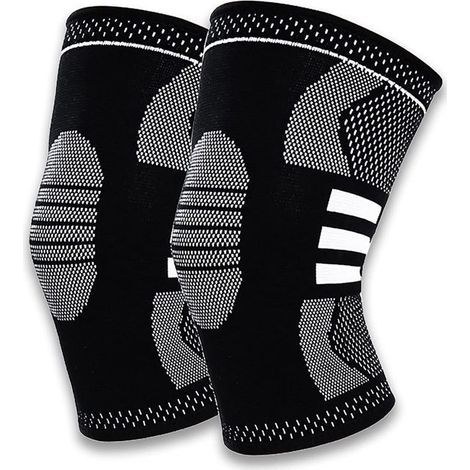 Sports knee brace, knee support splint, breathable non-slip elastic compression medical knee brace, used for (1/5)