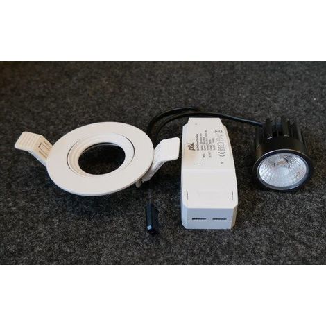 Spot encastré LED 8W blanc fixe Ø 90mm CCT variable 2000-3000K 540lm alim 230V dimmable 38° IK08 IP20 Storm Dynamic TRAJECTOIRE
