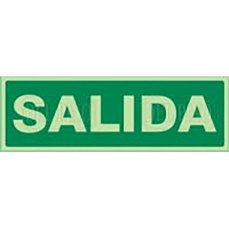señal de salida. plástica. luminiscente. rectangular. 297x105mm
