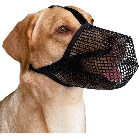1 Protège-bouche pour chien, maille douce et ajustable, pour chiens de petite et moyenne taille, usage entraînement et sécurité (1/5)