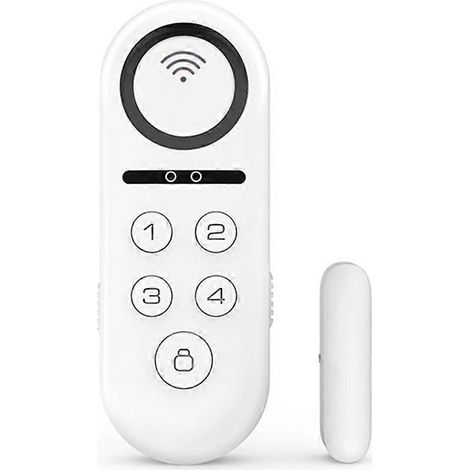 Alarme de porte et fenêtre intelligente Tuya, capteur magnétique, télécommande sonore et lumineuse, désactivation par mot de passe, Tuya Smart Home (1/5)