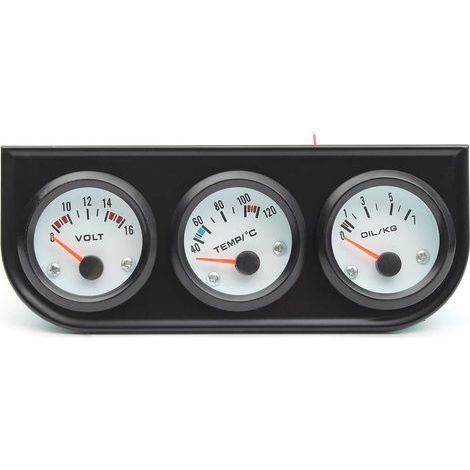 LaBlanc - 52 mm schwarze Lünette Wasservoltmeter Thermometer Öldruckmesser