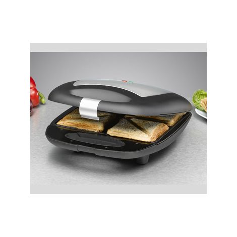 Rommelsbacher ST 1410 grill sandwich negro y plateado