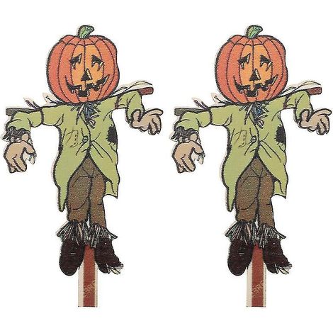Lot de 2 épouvantails de jardin pour décorations d'Halloween (1/3)