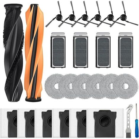 Kit de accesorios compatible con Dreame X50 Ultra/ L50 Pro Ultra/ X50 Master, bolsas para polvo, mopas, cepillo principal, cepillos laterales, filtros, repuestos para el robot X50 Ultra (1/5)