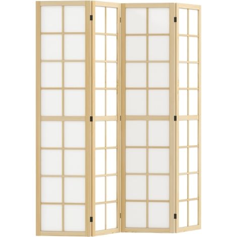 4 Panel Folding Room Divider, Freestanding Privacy Screen for Living Room and Bedroom, 160 x 170cm, Ideal Indoor Separator.