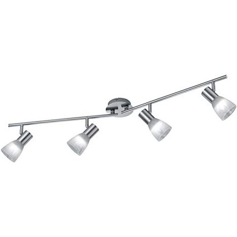 VISTO BARRA 4 SPOTS METALLO ACCIAIO CONVETRI ALABASTRO L. 90CM. incl. 4 x E14 4W, 4 x 320Lumen, 3000K (1/4)