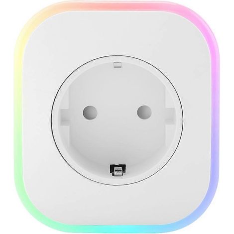 Mini prise USB intelligente avec Wi-Fi et éclairage, compatible avec Google Alexa, 100-240 V, prise européenne. (1/4)