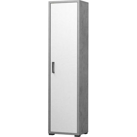 3602 OSB Colonna Montata spessore 25mm un'anta finirtura scocca ossido ante bianco cemento 43,7 L x 175 H x 33 P (1/4)