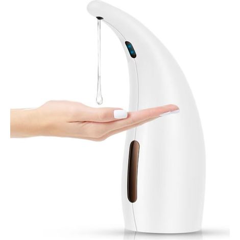 Automatischer, berührungsloser Seifenspender für Bad und Küche mit Infrarotsensor und Schutzart IPX6 (wasserdicht). Ideal für Bad und Küche – Schwarz.