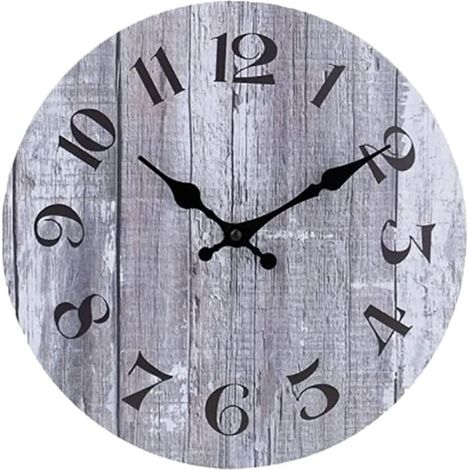 Horloge murale numérique vintage de 40 cm, design rond, moderne et silencieuse (1/5)