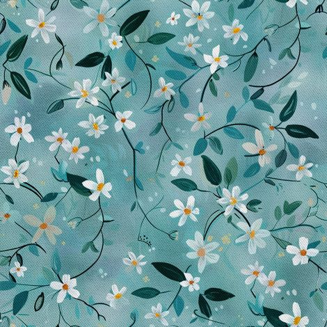 Tissu décoratif d'extérieur Oxford - Motif printemps I DX7446 (1/5)