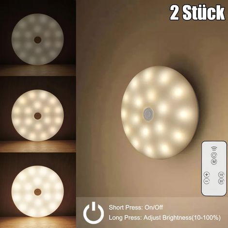 Lot de veilleuses LED à piles, douces au toucher pour les enfants, avec télécommande et intensité réglable. Idéales pour le couloir, la chambre, la chambre d'enfant, la cuisine, les escaliers et les m (1/5)